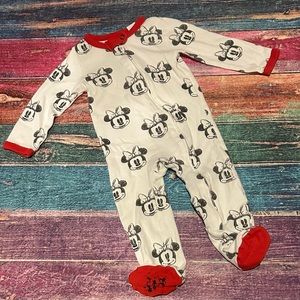 Finn and Emma Minnie Mouse Footie - Size 6-9 Months
